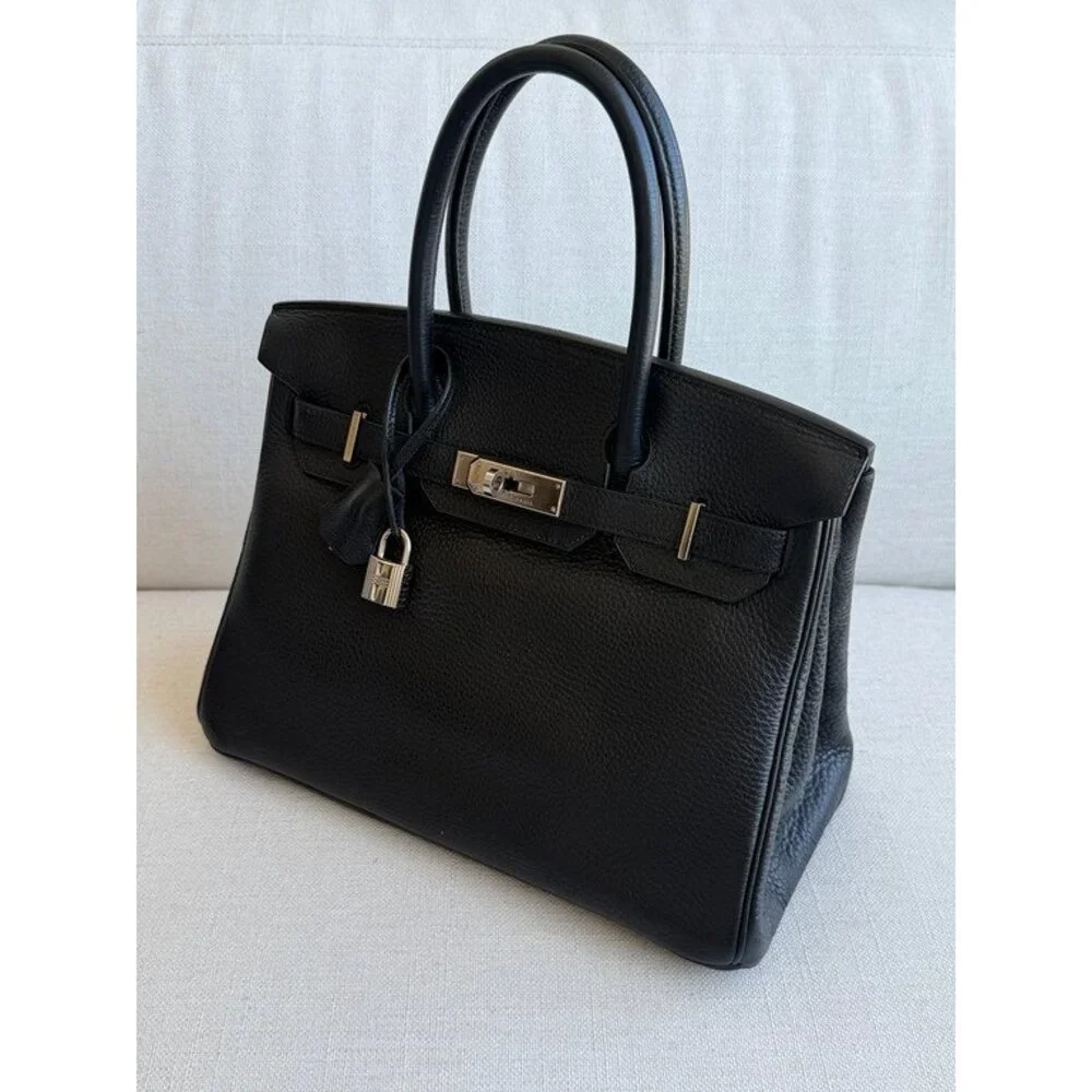 HERMES Black Togo Birkin 30 PHW - Picture 5 of 15